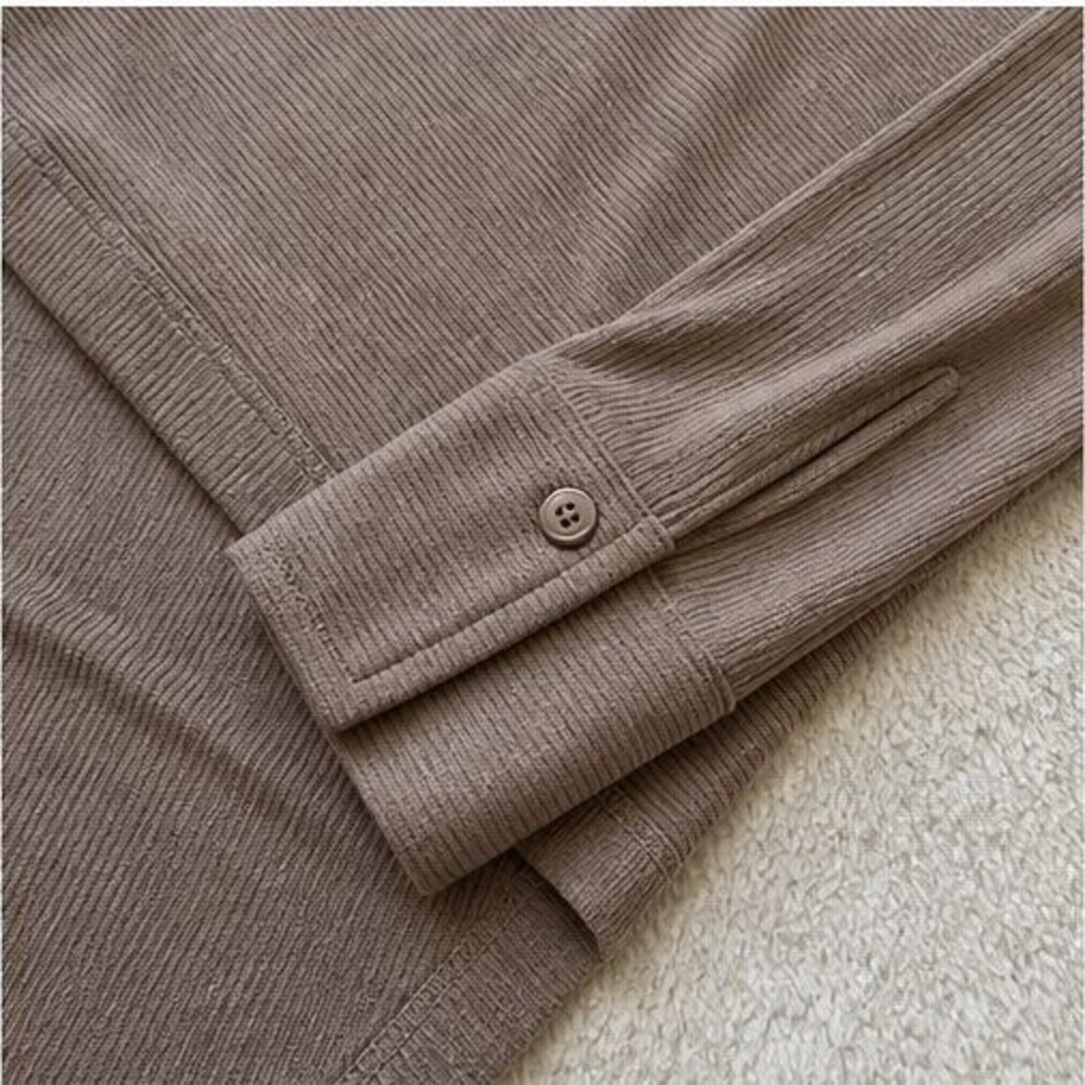 Taupe Wrap Blouse - Picture 5 of 6